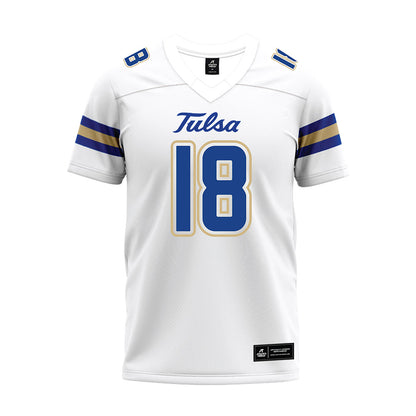 Tulsa - NCAA Football : Zachaun Williams - White Premium Football Jersey-0