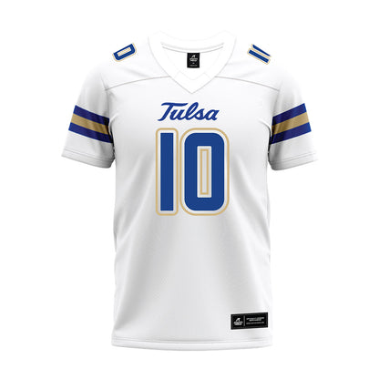 Tulsa - NCAA Football : Baylor Hayes - White Premium Football Jersey-0