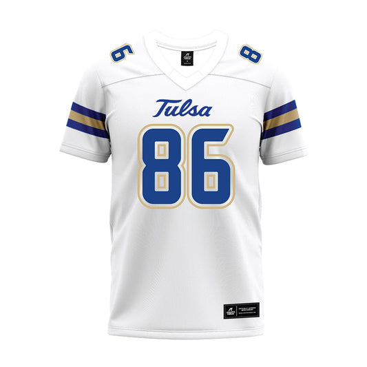 Tulsa - NCAA Football : Luke Tevis - White Premium Football Jersey-0