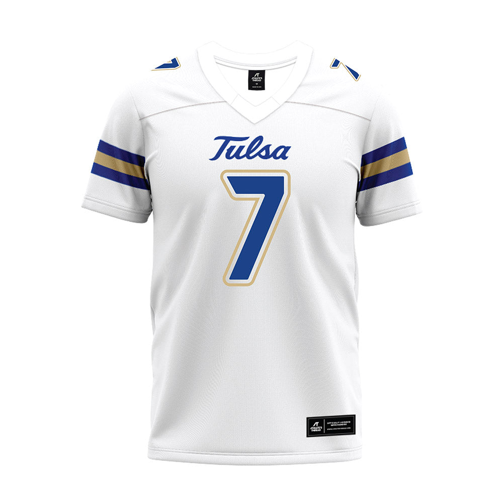 Tulsa - NCAA Football : Elijah Green - White Premium Football Jersey-0