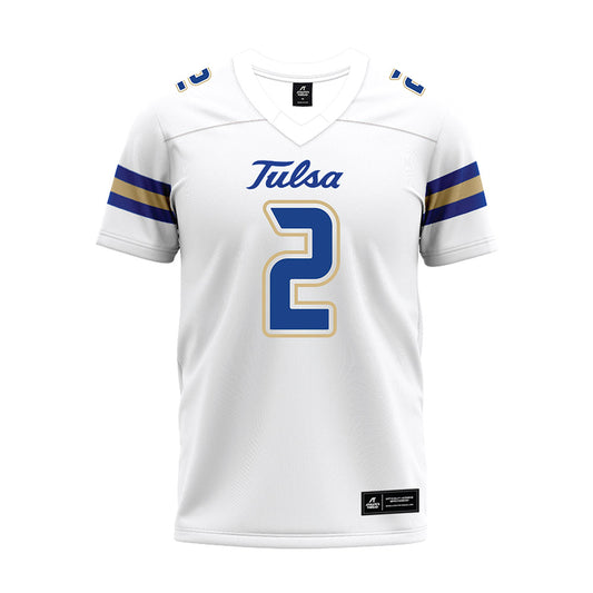 Tulsa - NCAA Football : Ajay Allen Jr - White Premium Football Jersey-0