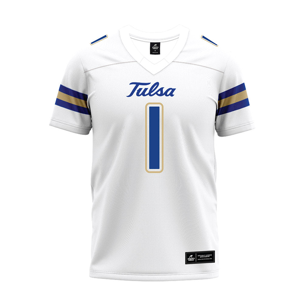 Tulsa - NCAA Football : Champ Lewis - White Premium Football Jersey-0