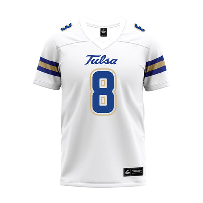 Tulsa - NCAA Football : Mekhi Miller - White Premium Football Jersey-0