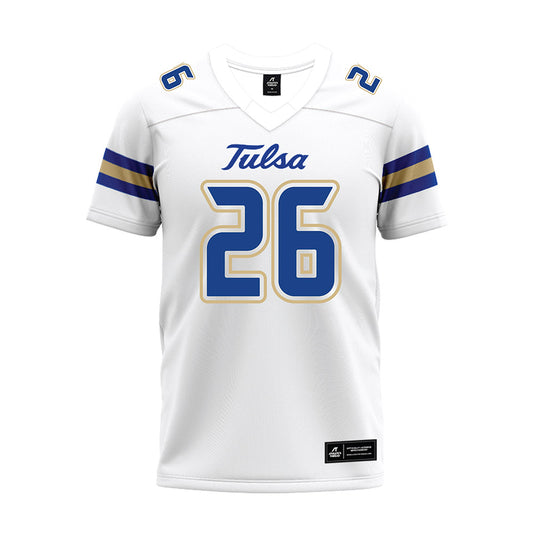 Tulsa - NCAA Football : Josh Anglin - White Premium Football Jersey-0
