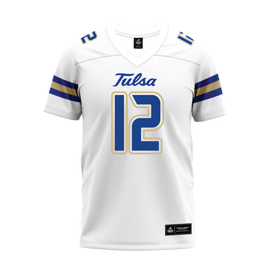 Tulsa - NCAA Football : Corey Smith - White Premium Football Jersey-0