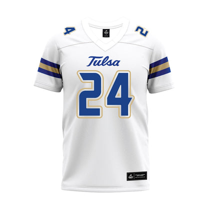 Tulsa - NCAA Football : Daedrion Garrett - White Premium Football Jersey