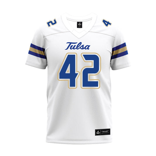 Tulsa - NCAA Football : Ty Vinson - White Premium Football Jersey