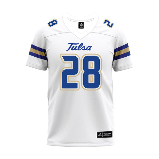 Tulsa - NCAA Football : Sevion Morrison - White Premium Football Jersey-0