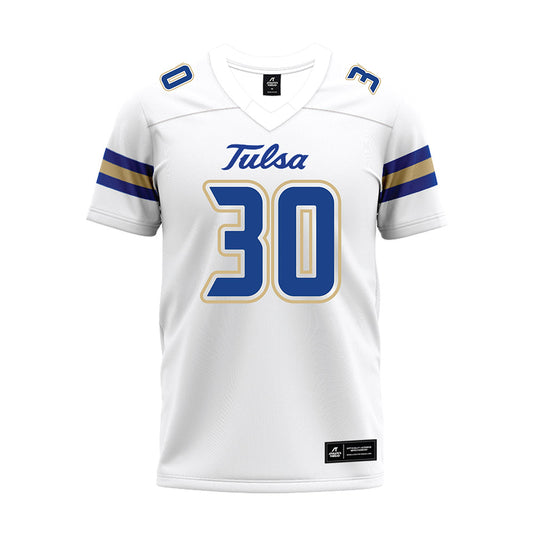 Tulsa - NCAA Football : Maruio White Jr. - White Premium Football Jersey-0