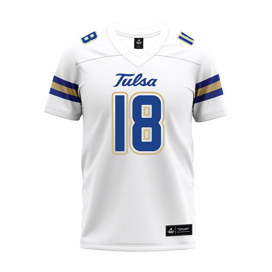 Tulsa - NCAA Football : Michael Slaba - White Premium Football Jersey