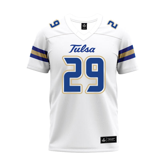 Tulsa - NCAA Football : Angus Davies - White Premium Football Jersey-0
