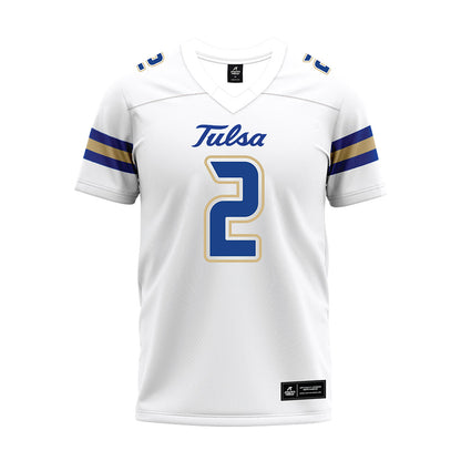 Tulsa - NCAA Football : Jehlen Cannady - White Premium Football Jersey-0