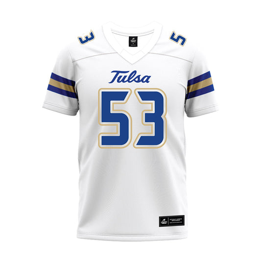 Tulsa - NCAA Football : Jack Hood - White Premium Football Jersey-0