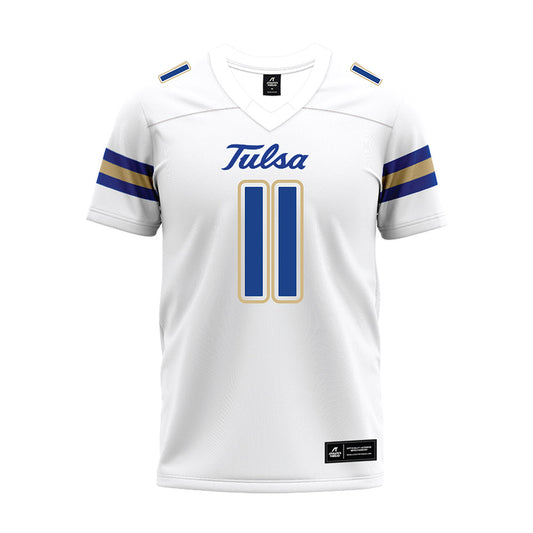Tulsa - NCAA Football : Jdan Burnett - White Premium Football Jersey-0