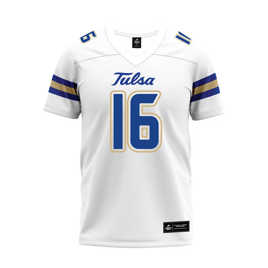 Tulsa - NCAA Football : Andrew Alford - White Premium Football Jersey-0