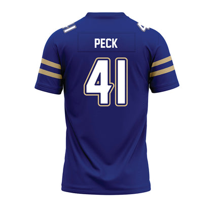 Tulsa - NCAA Football : Camden Peck - Blue Premium Football Jersey