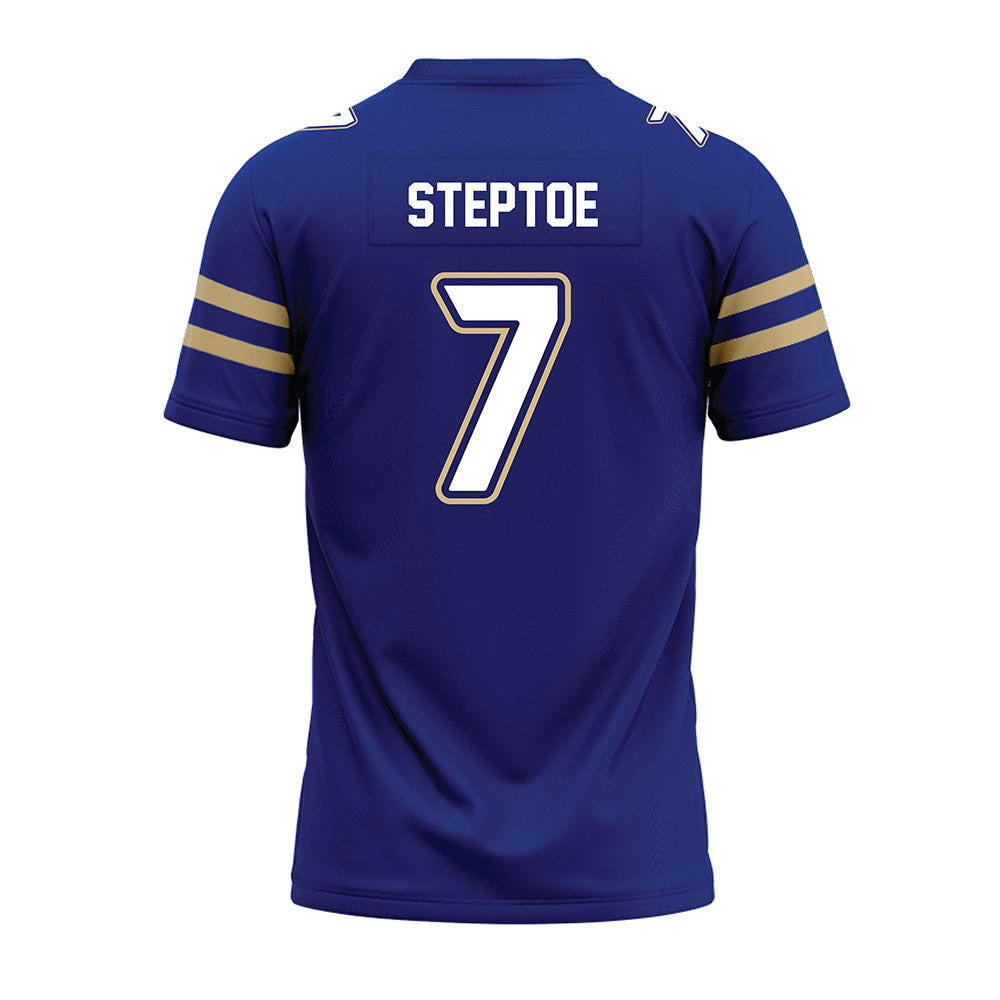 Tulsa - NCAA Football : Zion Steptoe - Blue Premium Football Jersey-1