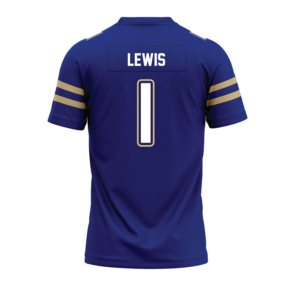Tulsa - NCAA Football : Champ Lewis - Blue Premium Football Jersey-1
