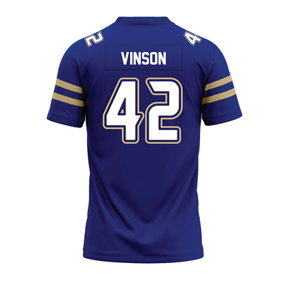 Tulsa - NCAA Football : Ty Vinson - Blue Premium Football Jersey