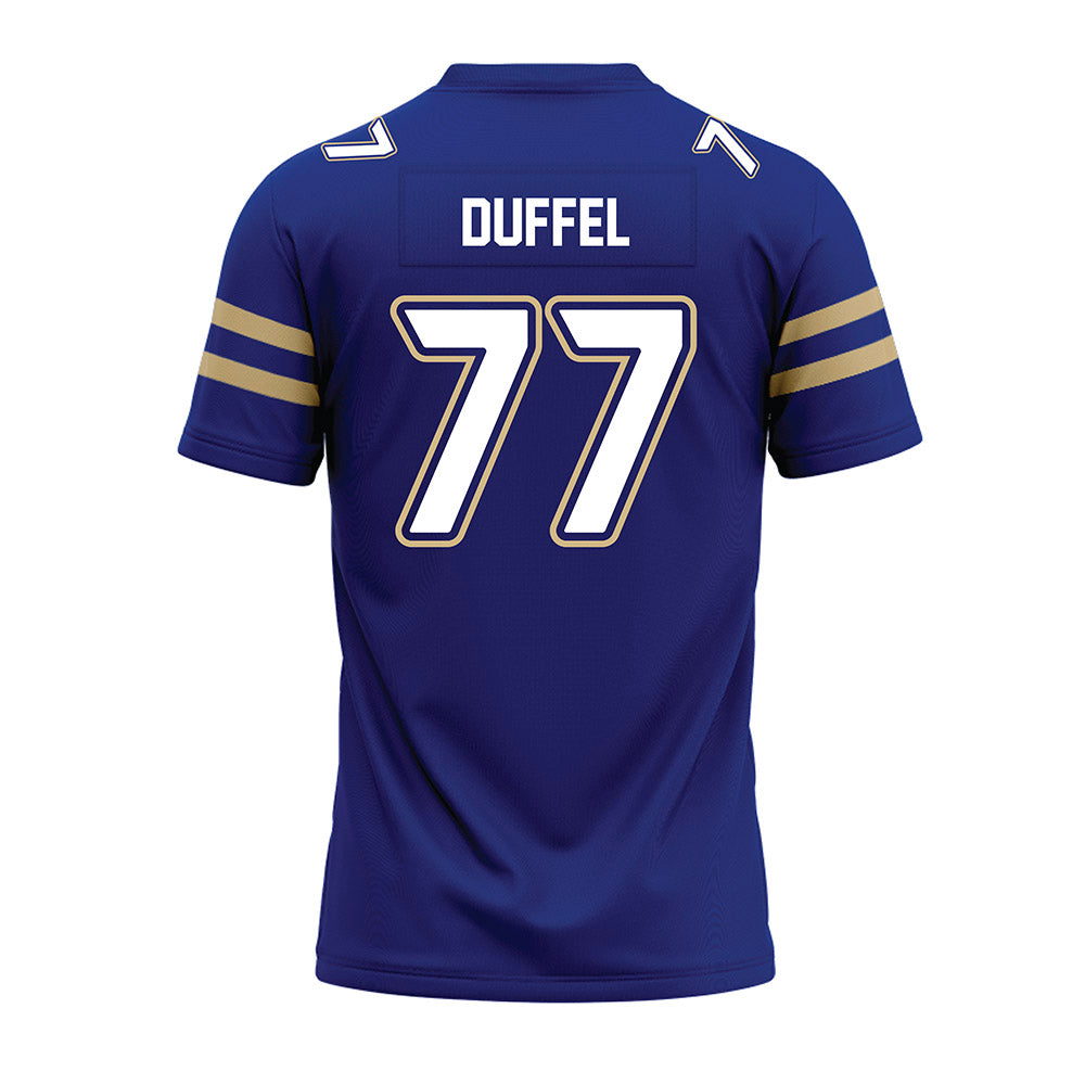 Tulsa - NCAA Football : Brody Duffel - Blue Premium Football Jersey