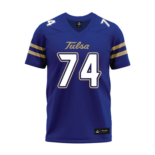 Tulsa - NCAA Football : Logan Rich - Blue Premium Football Jersey-0
