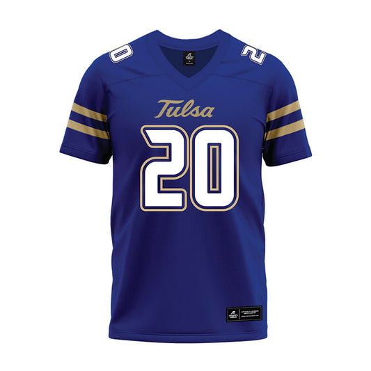 Tulsa - NCAA Football : RJ McIntosh - Blue Premium Football Jersey-0