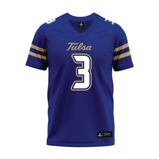 Tulsa - NCAA Football : Micah Tease - Blue Premium Football Jersey-0
