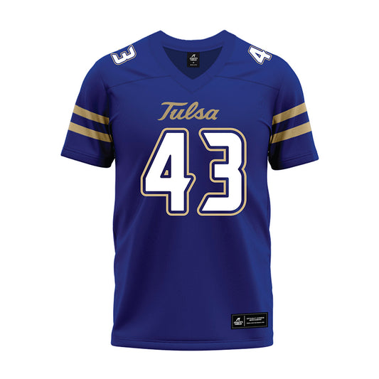 Tulsa - NCAA Football : Bryson Rouse - Blue Premium Football Jersey