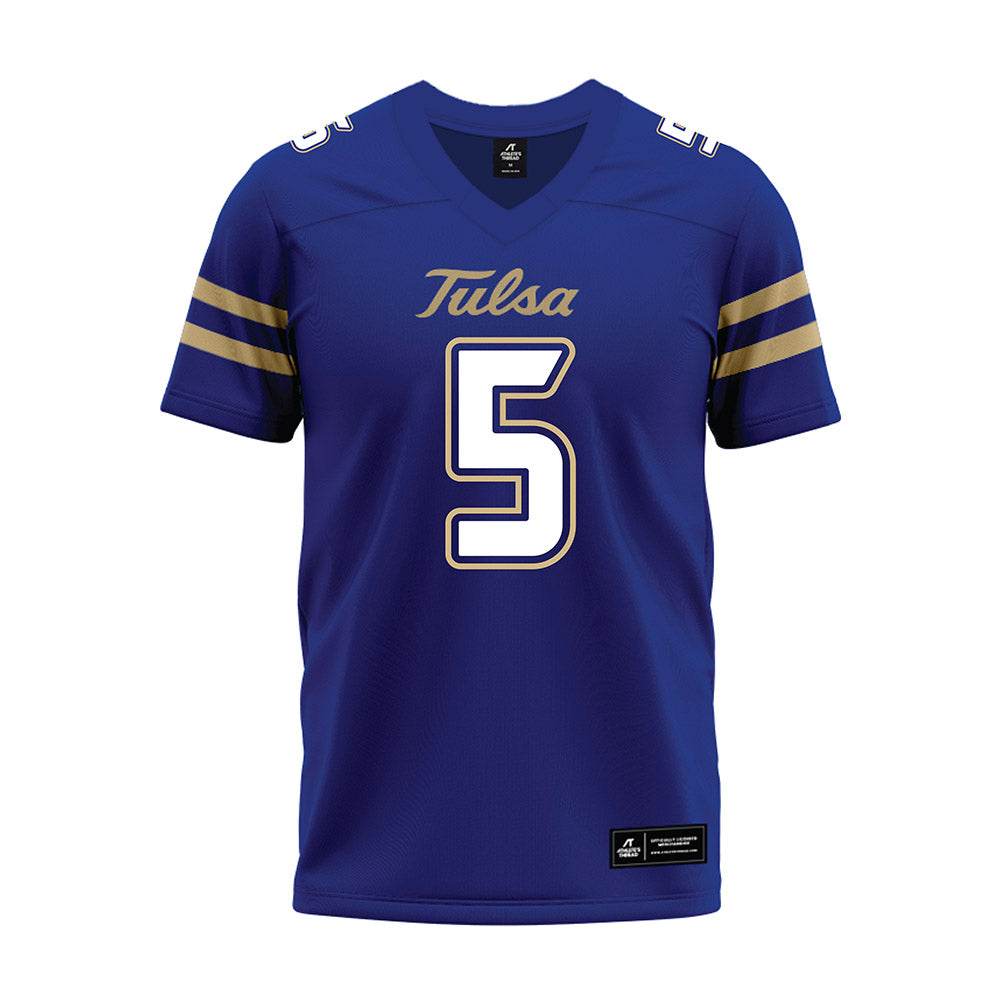 Tulsa - NCAA Football : Calvin Johnson - Blue Premium Football Jersey-0