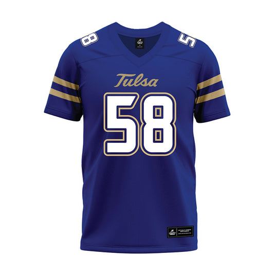 Tulsa - NCAA Football : Tyler Rich - Blue Premium Football Jersey