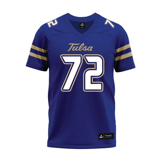 Tulsa - NCAA Football : Jaquan Adams - Blue Premium Football Jersey-0