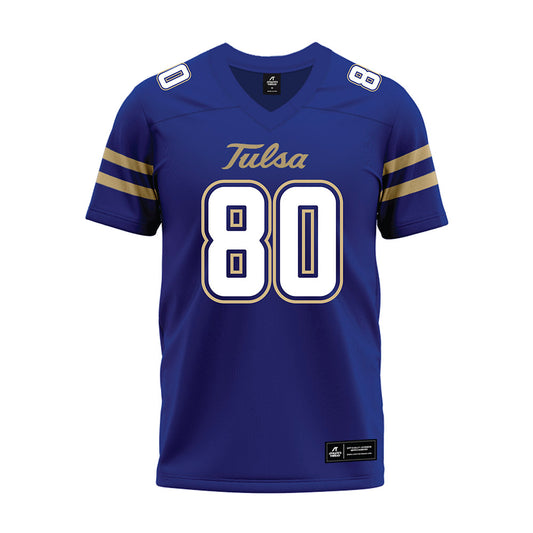 Tulsa - NCAA Football : Brody Foley - Blue Premium Football Jersey-0
