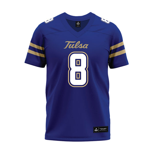 Tulsa - NCAA Football : Mekhi Miller - Blue Premium Football Jersey-0
