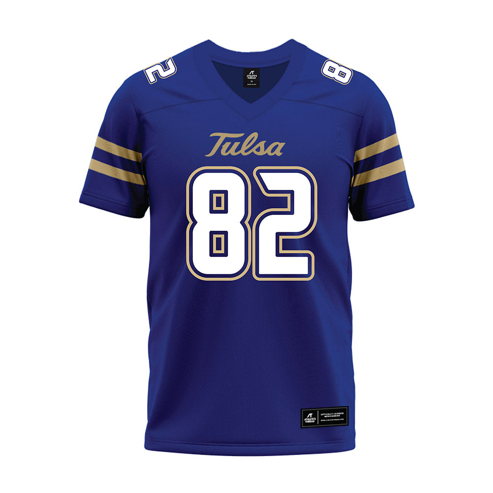 Tulsa - NCAA Football : Christopher Gacayan - Blue Premium Football Jersey-0