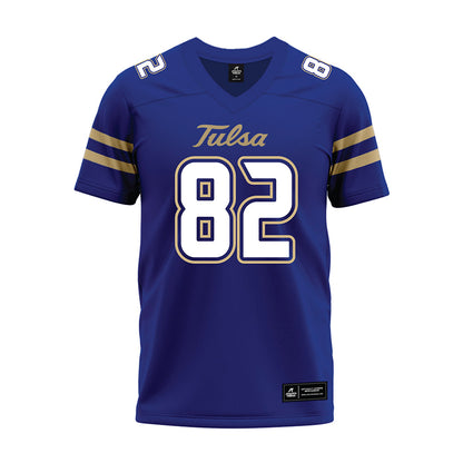 Tulsa - NCAA Football : Christopher Gacayan - Blue Premium Football Jersey-0