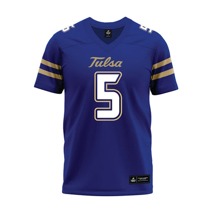 Tulsa - NCAA Football : Keuan Parker - Blue Premium Football Jersey