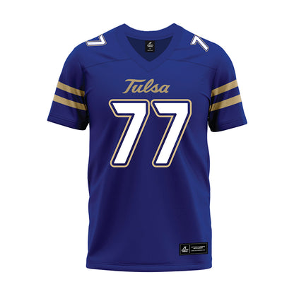 Tulsa - NCAA Football : Brody Duffel - Blue Premium Football Jersey