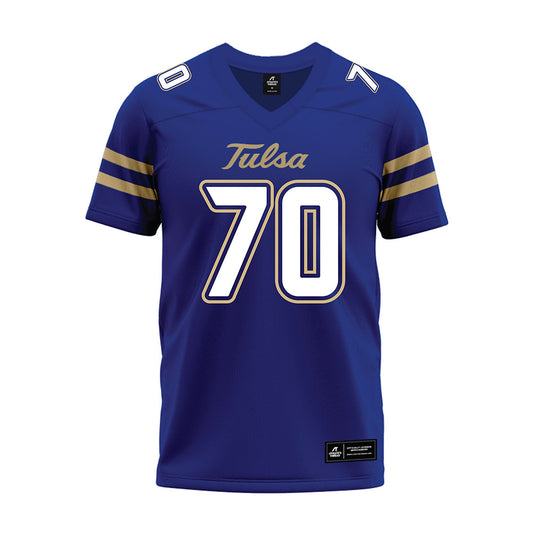 Tulsa - NCAA Football : Evan Odom - Blue Premium Football Jersey-0