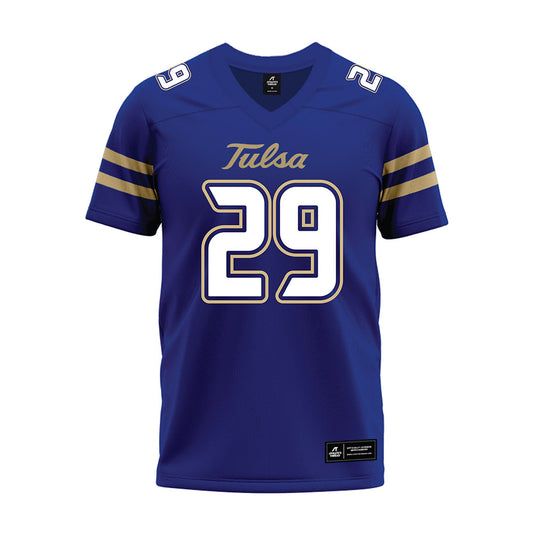 Tulsa - NCAA Football : Angus Davies - Blue Premium Football Jersey-0