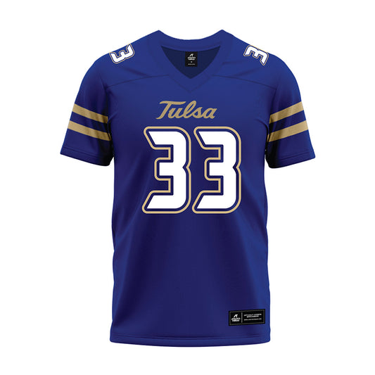 Tulsa - NCAA Football : William Alexander - Blue Premium Football Jersey