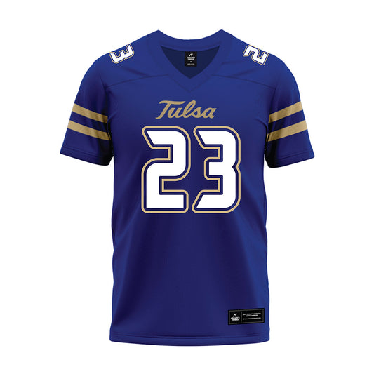 Tulsa - NCAA Football : Landen Lucas - Blue Premium Football Jersey-0