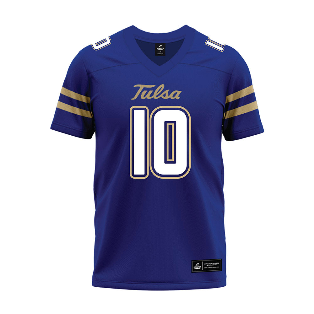 Tulsa - NCAA Football : Baylor Hayes - Blue Premium Football Jersey-0