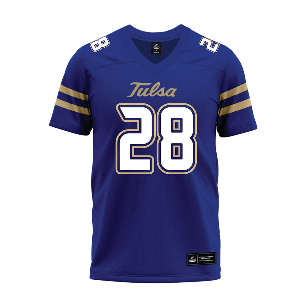 Tulsa - NCAA Football : Sevion Morrison - Blue Premium Football Jersey-0