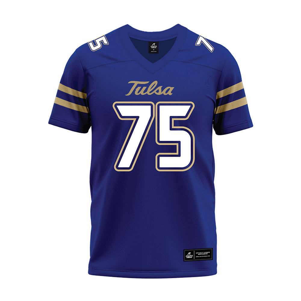 Tulsa - NCAA Football : Evan Mcclure - Blue Premium Football Jersey-0