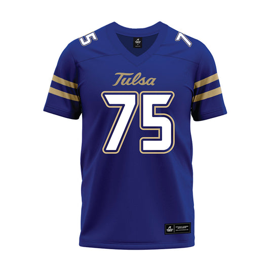 Tulsa - NCAA Football : Evan Mcclure - Blue Premium Football Jersey-0