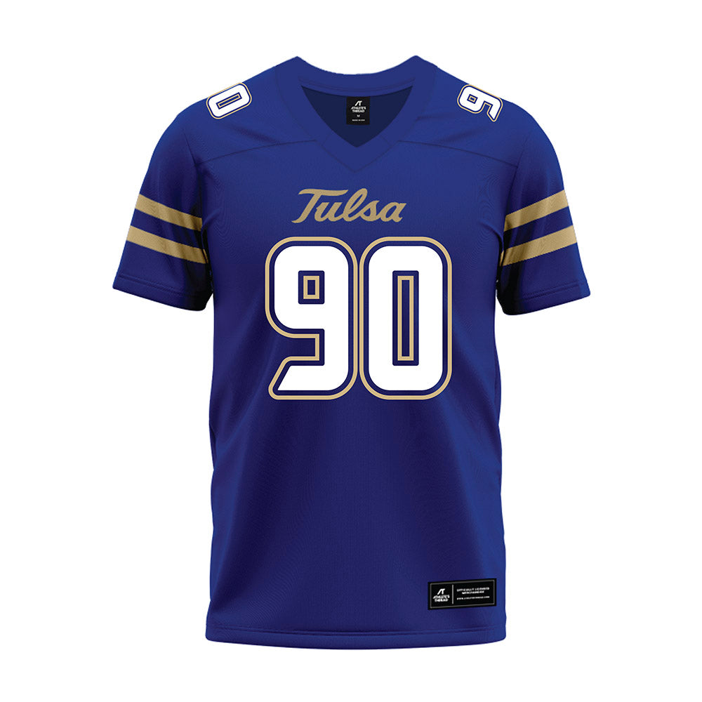 Tulsa - NCAA Football : Joe Hjelle - Blue Premium Football Jersey