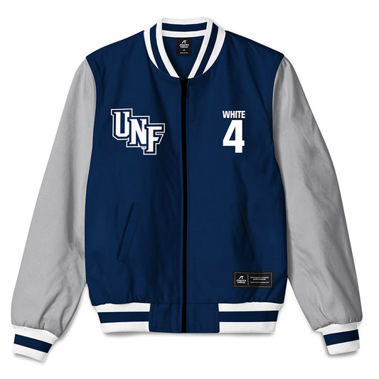 UNF - NCAA Baseball : Carter White - Bomber Jacket-0