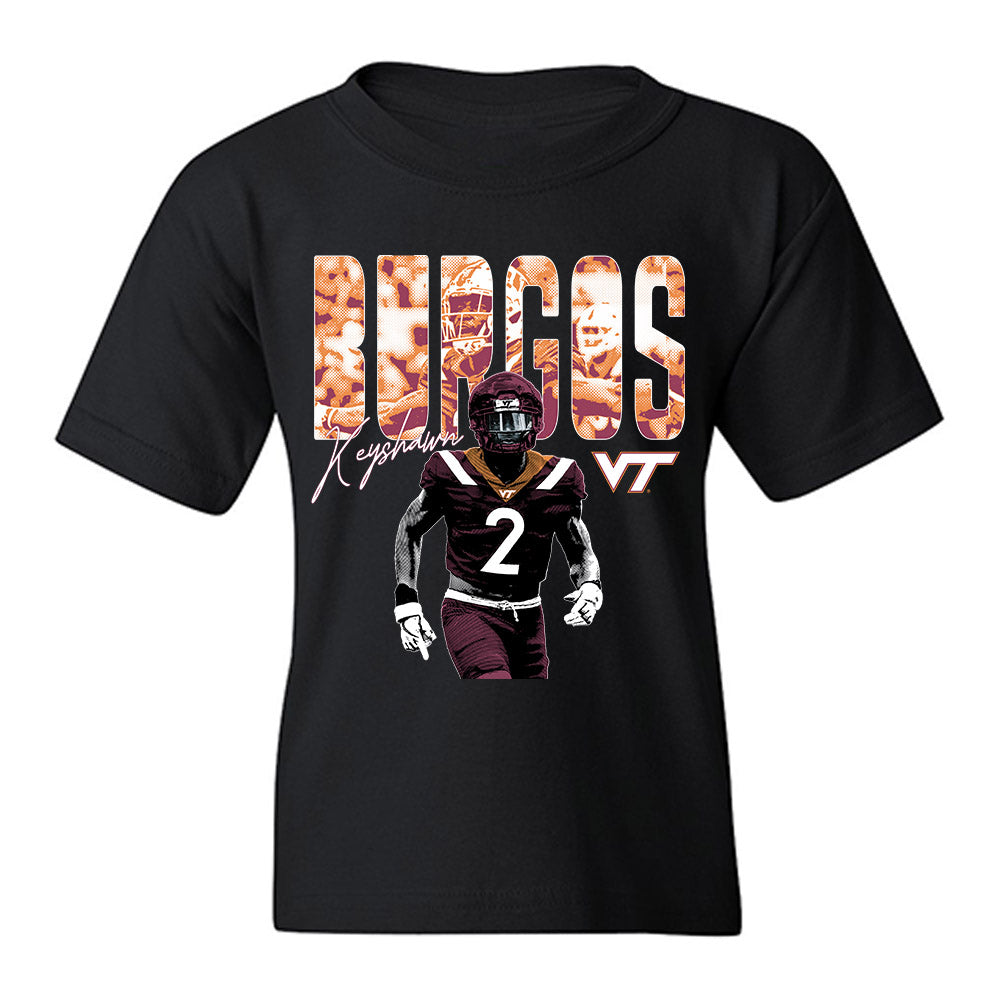 Virginia Tech - NCAA Football : Keyshawn Burgos - Collage Youth T-Shirt-0