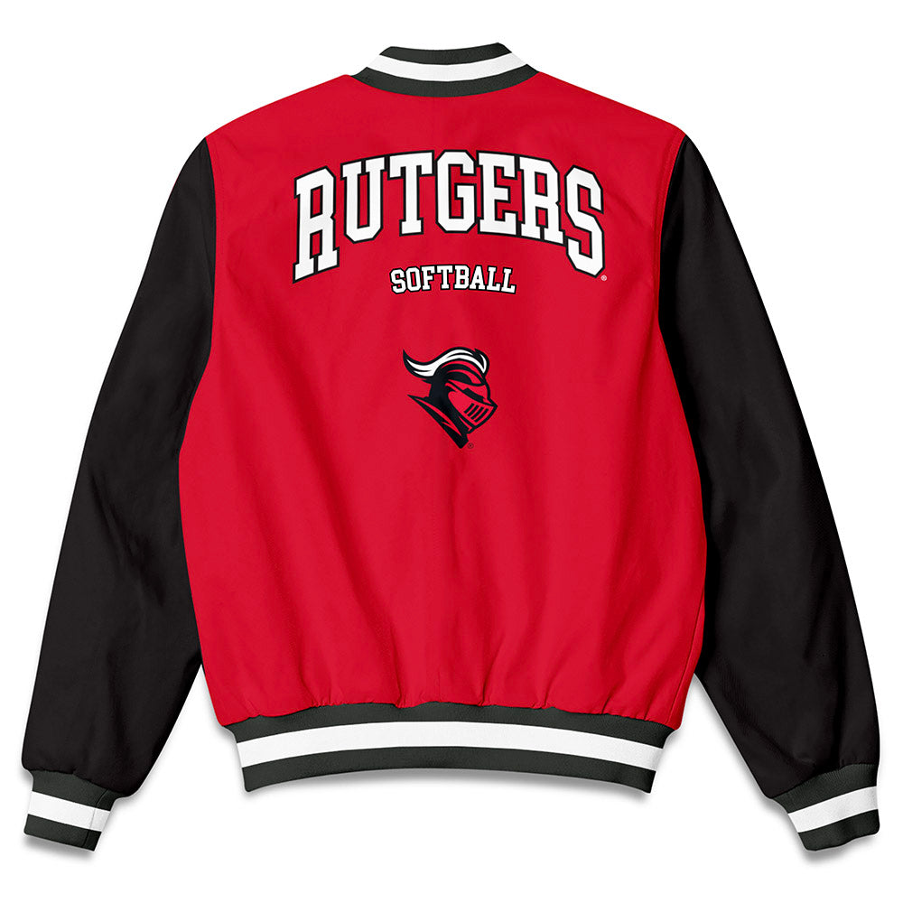Rutgers - NCAA Softball : Allison Amadio - Bomber Jacket-1