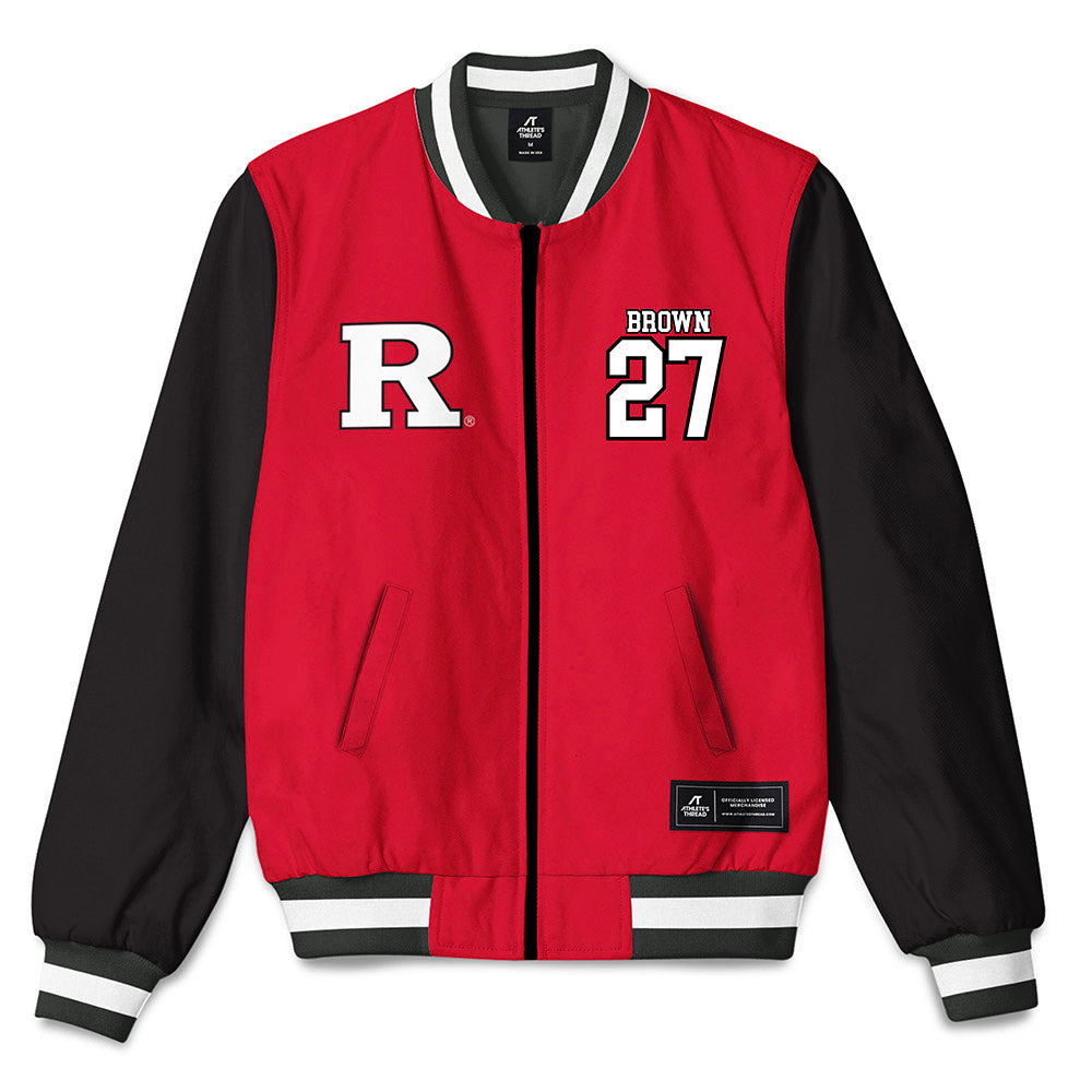 Rutgers - NCAA Football : Samuel Brown - Bomber Jacket